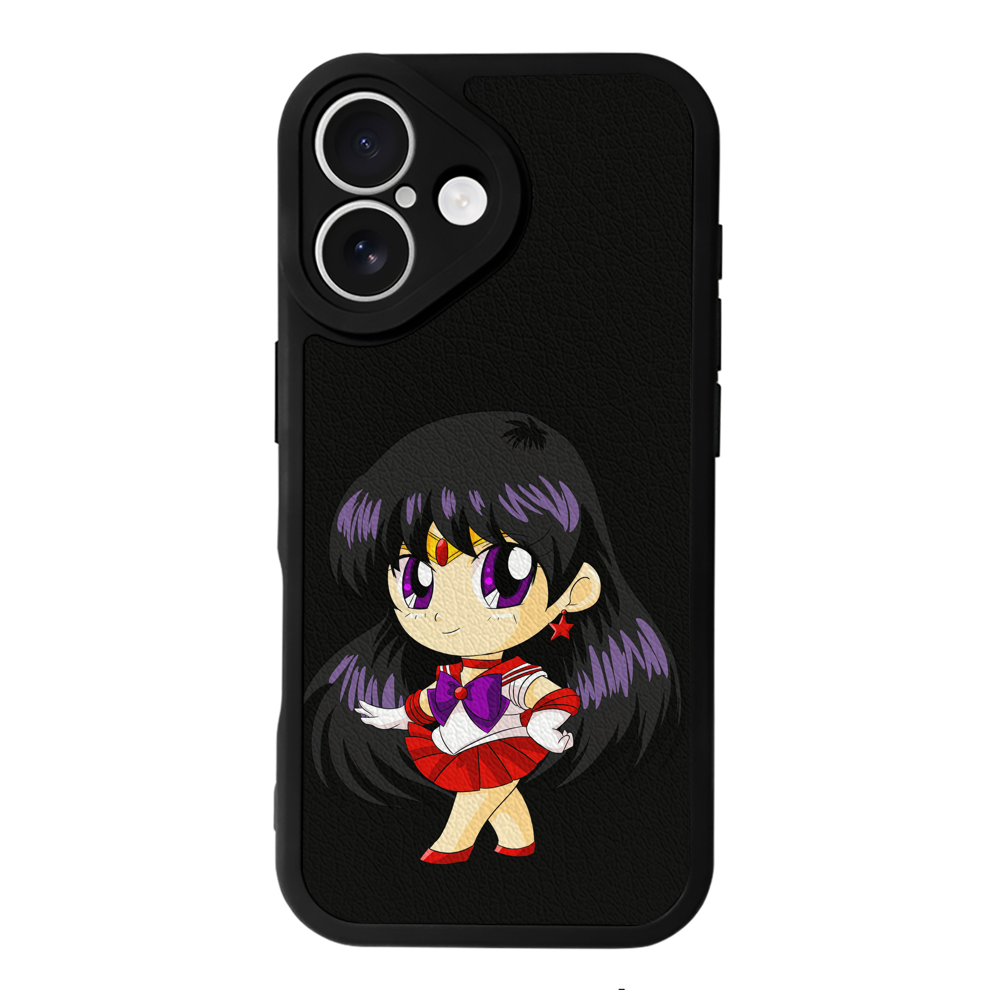 （画像用） 美少女戦士セーラームーン 火野レイ ひの レイ Sailor Moon Hino Rei （セーラーマーズ,Sailor Mars） 【iPhone 16シリーズ対応】シリコンスマホケース（レザー調） 材質：シリコン